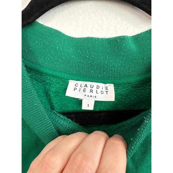 Claudie Pierlot Paris Tala Sweater Green 1 Small - Picture 6 of 7